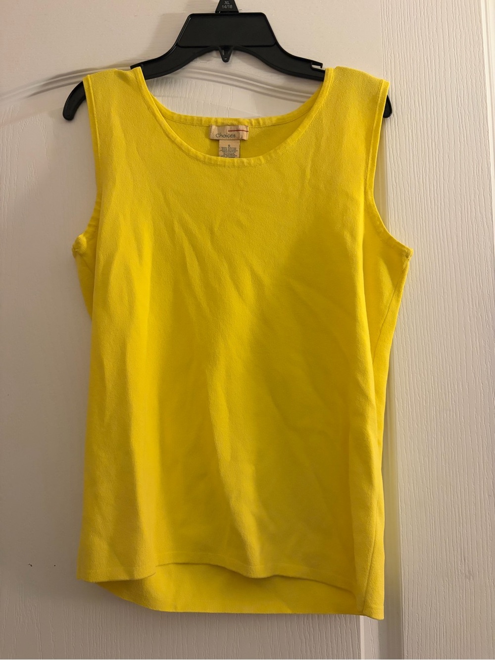 Choices Bright Yellow Sleeveless Tank Top